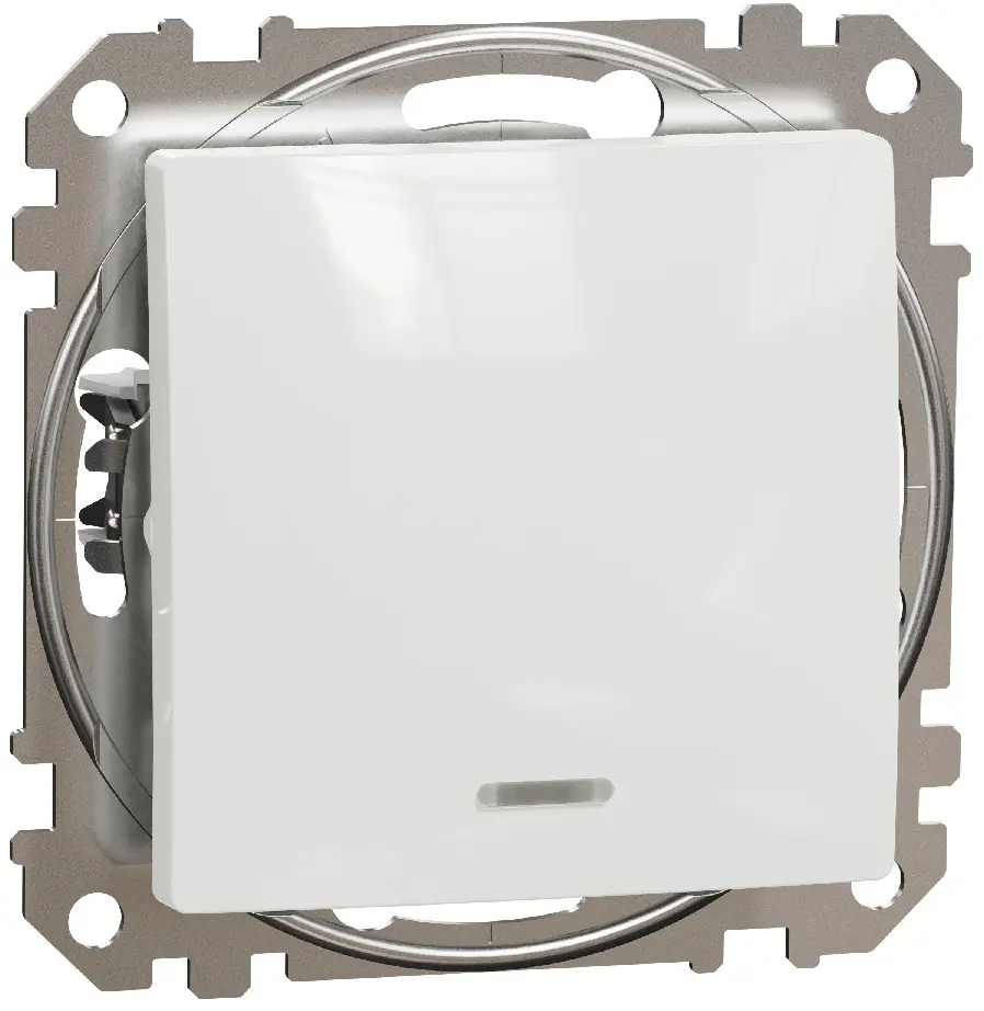 Přepínač střídavý ř.6 orientační kontrolka, bílý, Schneider