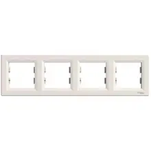 Rámeček čtyřnásobný, krémová 296x83x9 mm, Schneider