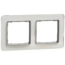Rámeček dvojnásobný, bílé sklo, Schneider