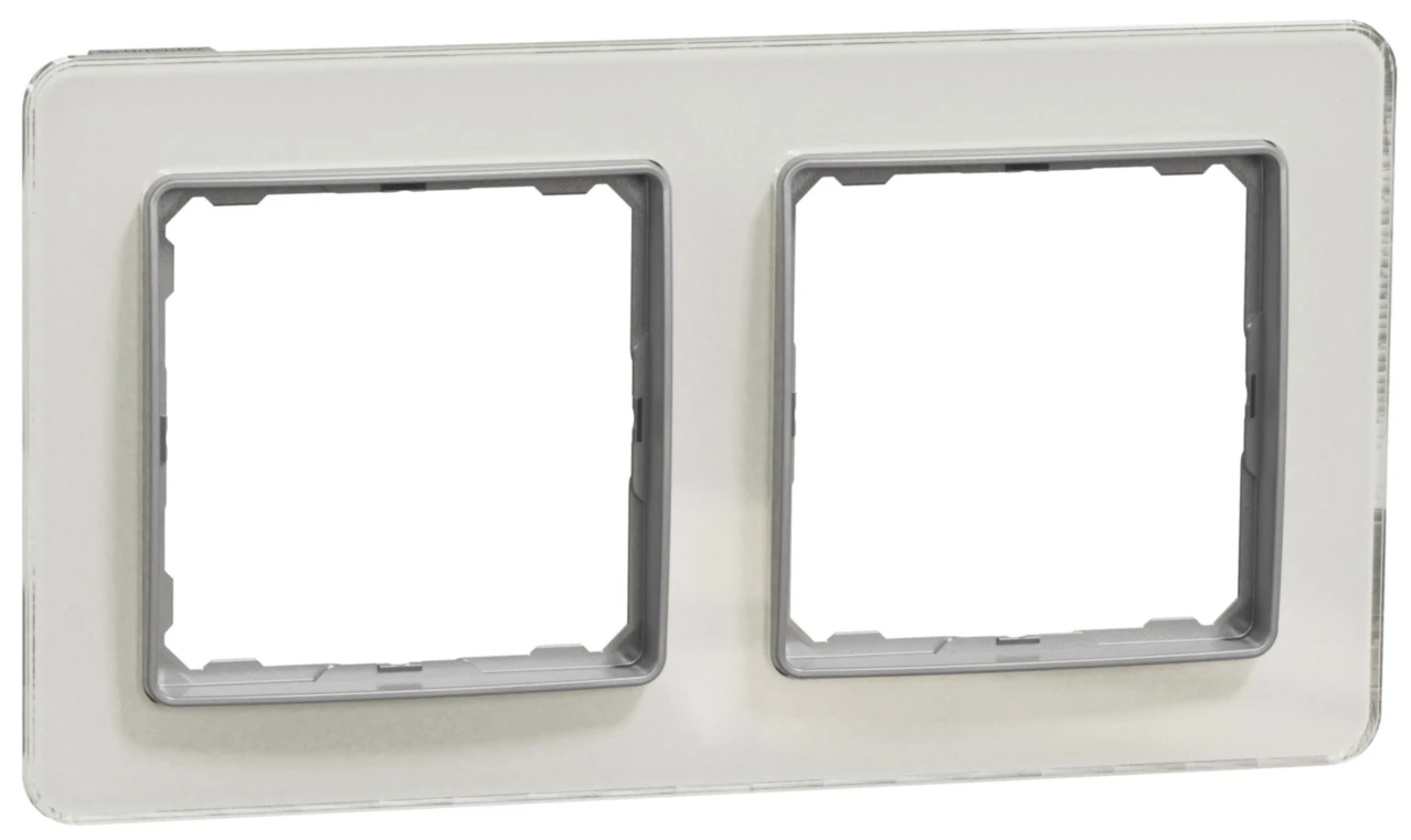 Rámeček dvojnásobný, bílé sklo, Schneider