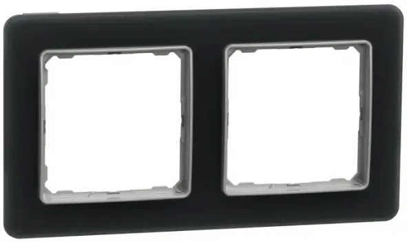 Rámeček dvojnásobný, kouřové sklo, Schneider