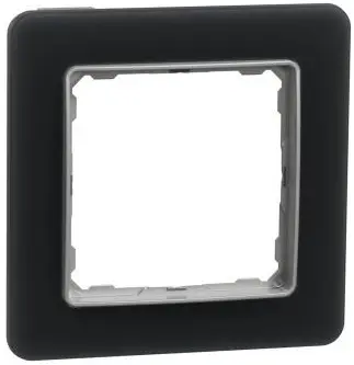 Rámeček jednonásobný, kouřové sklo, Schneider