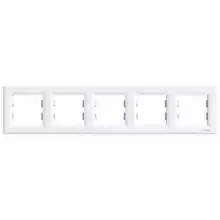 Rámeček pětinásobný, bílá, Schneider