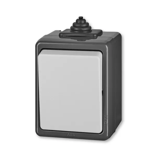 S Ovládač zapínací, řazení 1/0, IP 44, šedá, ABB