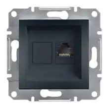 Schneider ASFORA komplet jednonásobný zásuv.datová RJ45 ANTRACIT