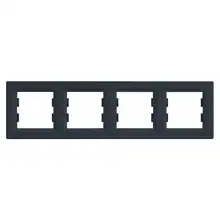 Schneider ASFORA ram.krycí čtyřnásobný ANTRACIT