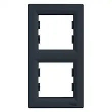 Schneider ASFORA ram.krycí dvojnásobný vert. ANTRACIT