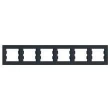 Schneider ASFORA ram.krycí šestínásobný ANTRACIT