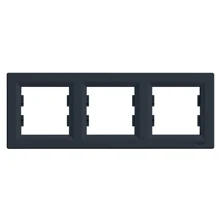 Schneider ASFORA ram.krycí trojnásobný ANTRACIT