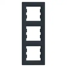 Schneider ASFORA ram.krycí trojnásobný vert. ANTRACIT