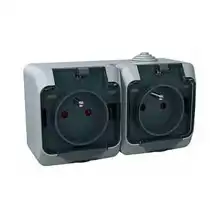 Schneider CEDARplus zásuv.dvojnasobna 2P+PE IP44; WDE000624