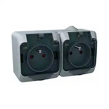 Schneider CEDARplus zásuv.dvojnasobna 2P+PE IP44; WDE000624