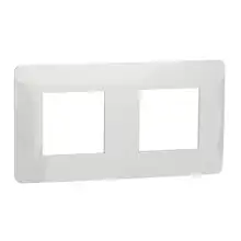 Schneider N.UNICA.Studio rám.krycí dvojnásobný ; bílá
