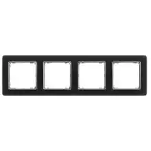 Schneider SEDNA rámeček čtyřnásobný kouřové sklo