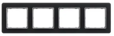 Schneider SEDNA rámeček čtyřnásobný kouřové sklo