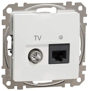 Schneider SEDNA zásuv datová dvojitá 1xRJ45 6 UTP+TV bílá