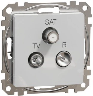 Schneider SEDNA zásuv satelitni TV-R/SAT průběžná aluminium
