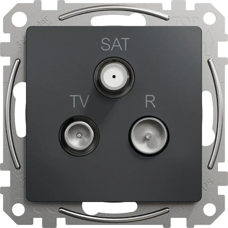 Schneider SEDNA zásuv satelitni TV-R/SAT průběžná antracit