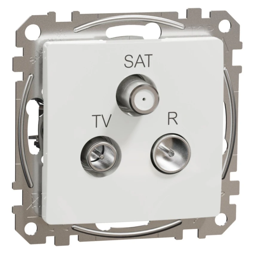 Schneider SEDNA zásuv satelitni TV-R/SAT průběžná bílá