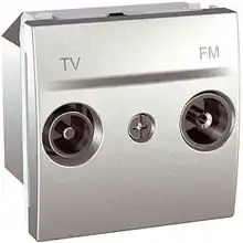 Schneider UNICA zásuv. Anténní TV/R koncová ALU; MGU345130 (MGU3.451.30)