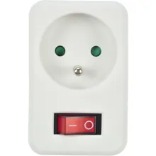 SOLIGHT adaptér.spínací 10A bílá vypínač