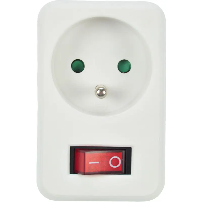 SOLIGHT adaptér.spínací 10A bílá vypínač