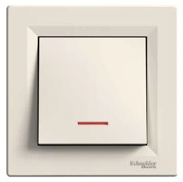 Sp. 1pólový orient.kontr ř.1So, krémová, bezšroubový, Schneider
