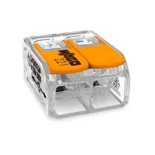 Svorka bezšroubová COMPACT 2 x 0,5 - 6 mm2 s páčkou, transparentní, Wago