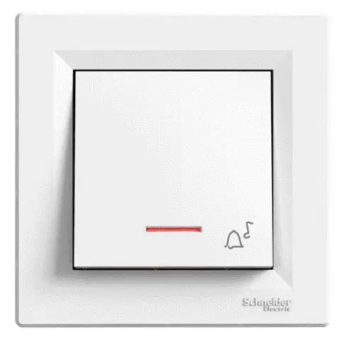 Tlačítko “zvonek“orien. kontr., bílá, bezšroubový, Schneider