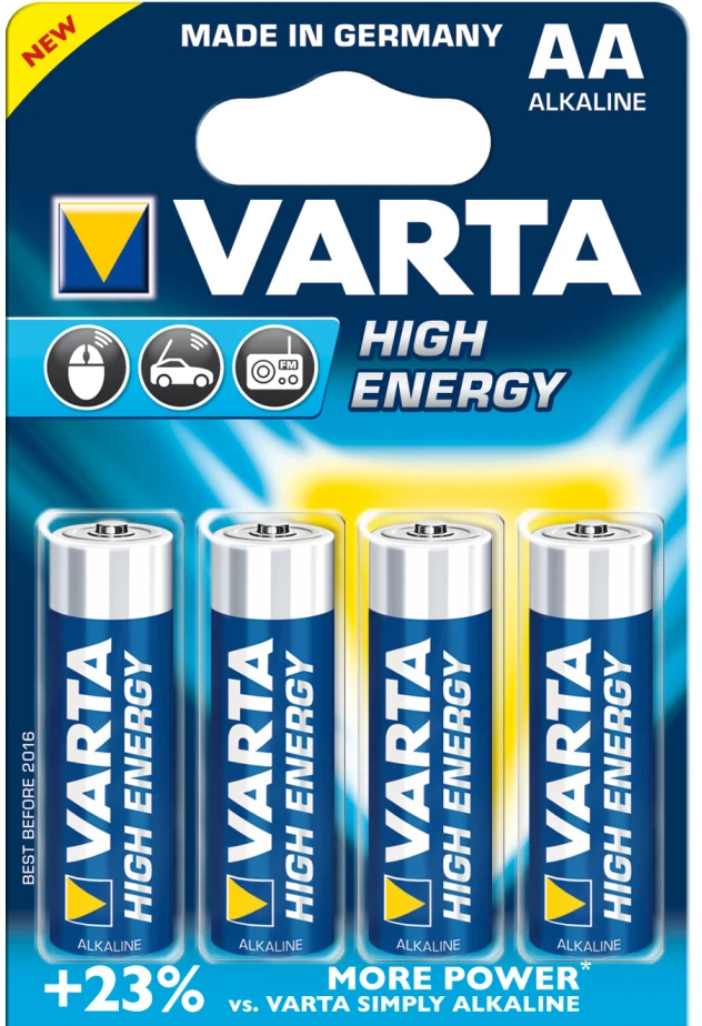 VARTA AA HighEnergy baterie tužková  LR06/ 4906 4 kusy