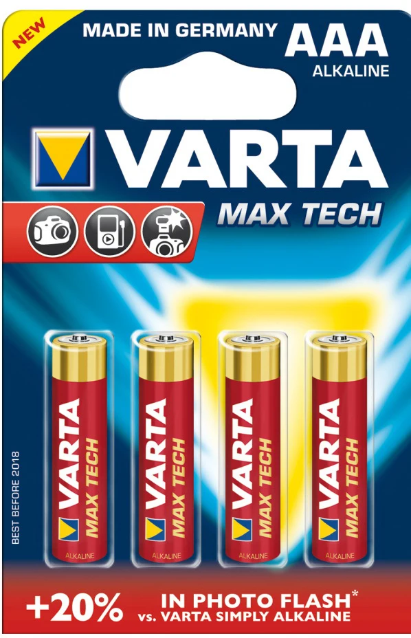 VARTA AAA MaxTech baterie mikrotužková  LR03/ 4703 4 kusy