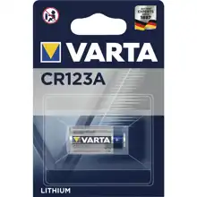 VARTA lithiová baterie foto LITHIUM 6205 CR123 ; BL1