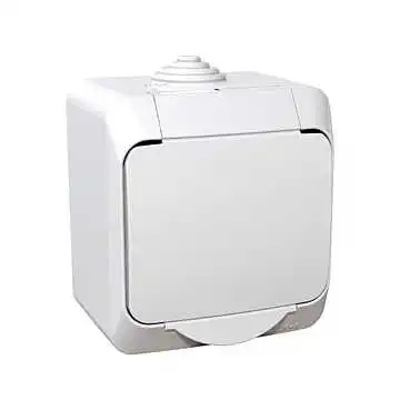 Zásuvka 230V 16A 2P+PE, bílá