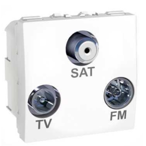 Zásuvka R/TV/SAT s F-konektorem, koncová, polar, Schneider