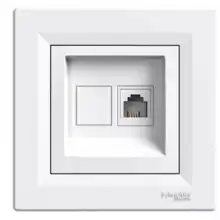 Zásuvka telefonní, bílá, Schneider